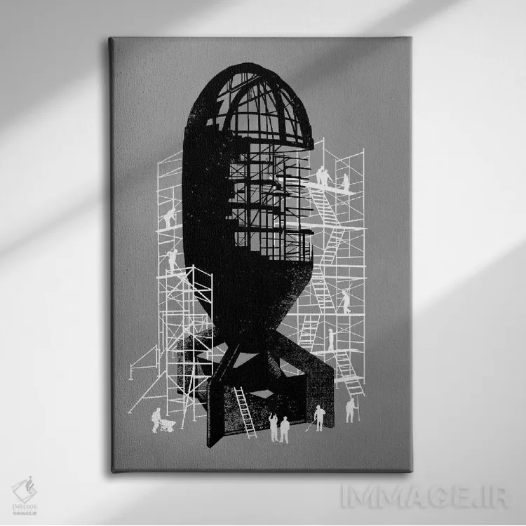 تابلو دکوراتیو خبر شوکه کننده اثر راب دابی - نمای روبهرو روی دیوار