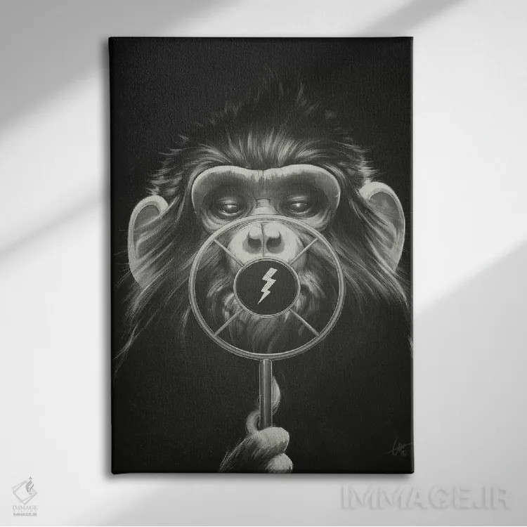 تابلو دکوراتیو در حال پخش اثر دکتر لوکاس برژاک - نمای روبهرو روی دیوار