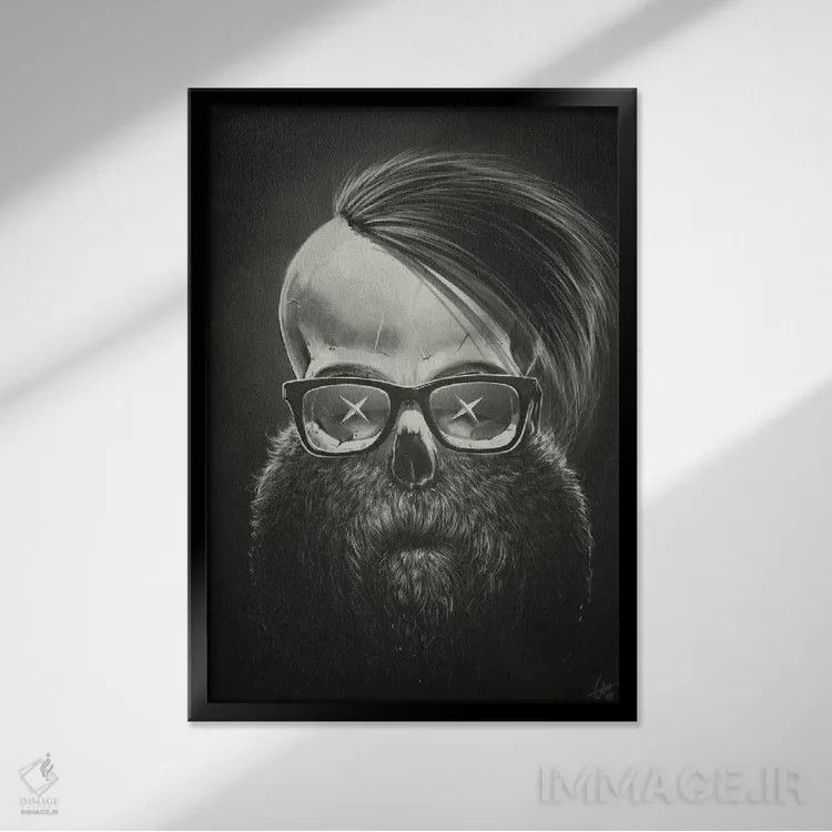 تابلو دکوراتیو نرد اثر دکتر لوکاس برژاک - نمای قابدار مشکی