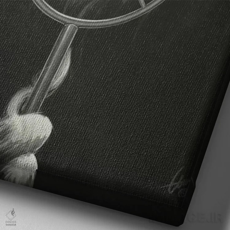 تابلو دکوراتیو در حال پخش اثر دکتر لوکاس برژاک - نمای نزدیک بافت بوم