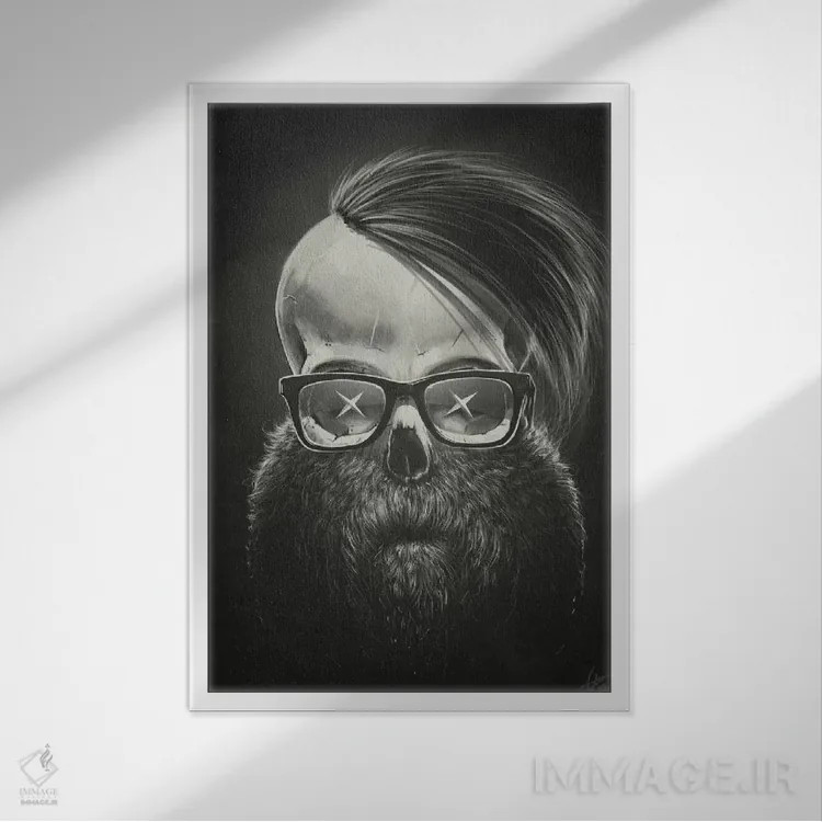 تابلو دکوراتیو نرد اثر دکتر لوکاس برژاک - نمای قابدار سفید