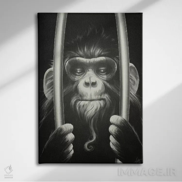 تابلو دکوراتیو زندانی ۲ اثر دکتر لوکاس برژاک - نمای روبهرو روی دیوار