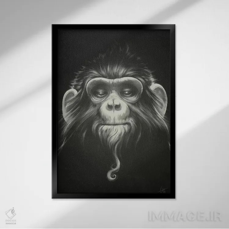 تابلو دکوراتیو زندانی ۱ اثر دکتر لوکاس برژاک - نمای قابدار مشکی