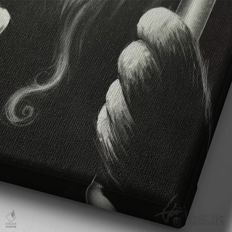 تابلو دکوراتیو زندانی ۲ اثر دکتر لوکاس برژاک - نمای نزدیک بافت بوم