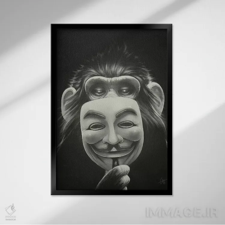 تابلو دکوراتیو ناشناس اثر دکتر لوکاس برژاک - نمای قابدار مشکی