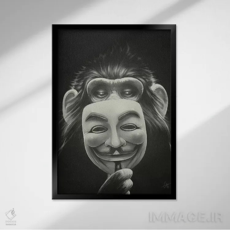 تابلو دکوراتیو ناشناس اثر دکتر لوکاس برژاک - نمای قابدار مشکی