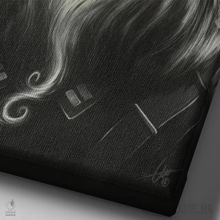 تابلو دکوراتیو فرمانده اثر دکتر لوکاس برژاک - نمای نزدیک بافت بوم