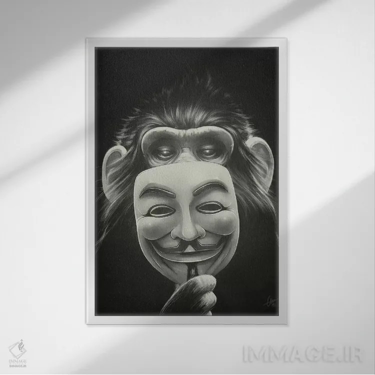 تابلو دکوراتیو ناشناس اثر دکتر لوکاس برژاک - نمای قابدار سفید