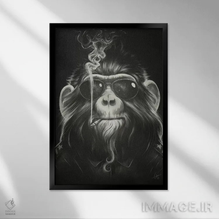 تابلو دکوراتیو بگذار دود شوند اثر دکتر لوکاس برژاک - نمای قابدار مشکی