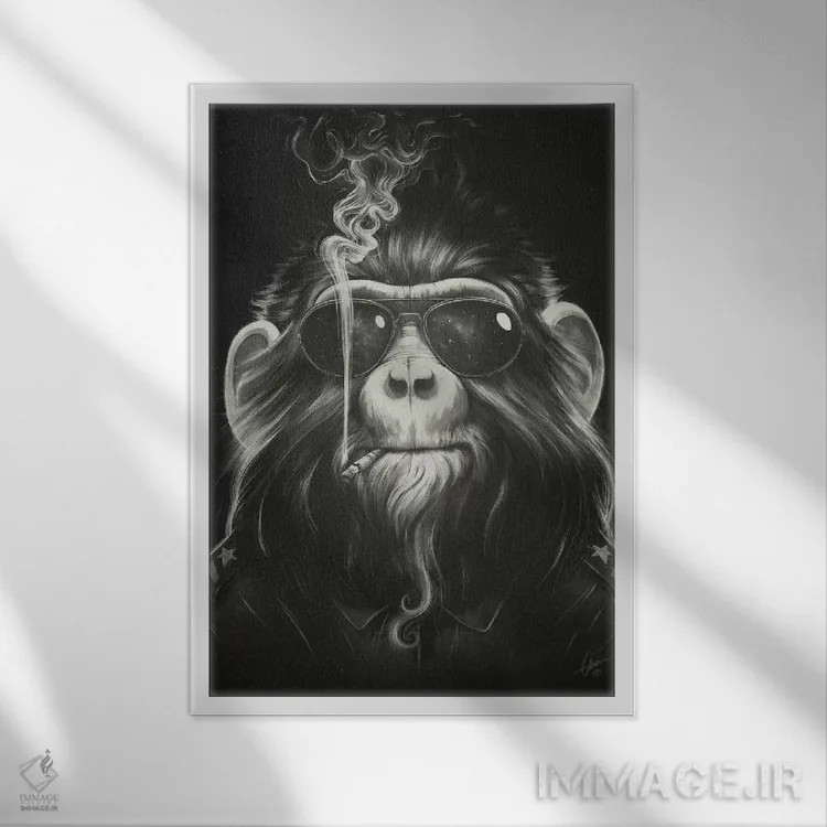 تابلو دکوراتیو بگذار دود شوند اثر دکتر لوکاس برژاک - نمای قابدار سفید