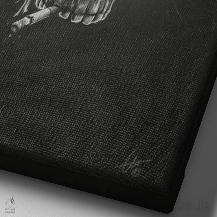 تابلو دکوراتیو از رهبر پیروی کن اثر دکتر لوکاس برژاک - نمای نزدیک بافت بوم