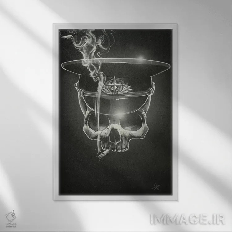 تابلو دکوراتیو از رهبر پیروی کن اثر دکتر لوکاس برژاک - نمای قابدار سفید