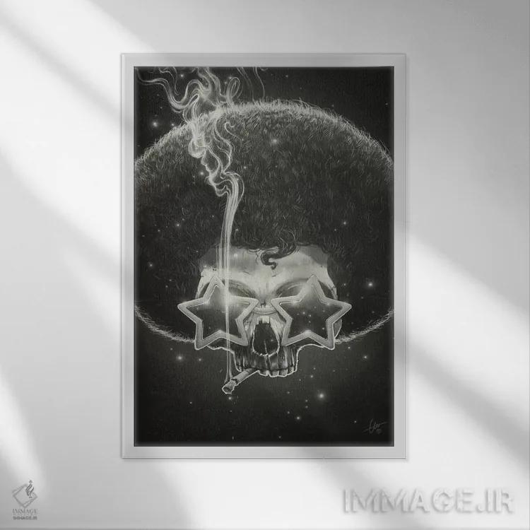 تابلو دکوراتیو آقای غبارستاره ای اثر دکتر لوکاس برژاک - نمای قابدار سفید