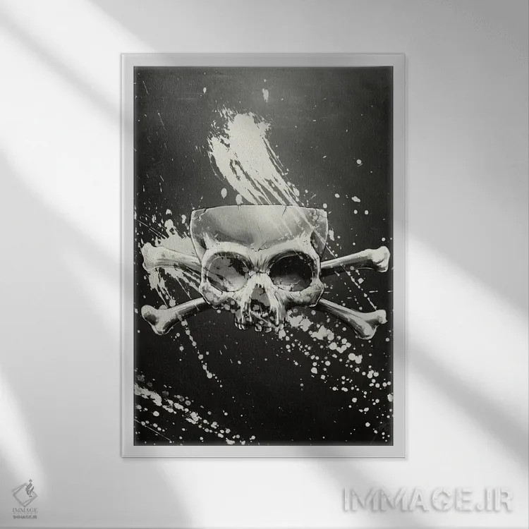 تابلو دکوراتیو دروغ پنهان اثر دکتر لوکاس برژاک - نمای قابدار سفید