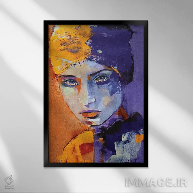 تابلو دکوراتیو سر و قلب من ۲ اثر دوناتلا مارائونی - نمای قابدار مشکی