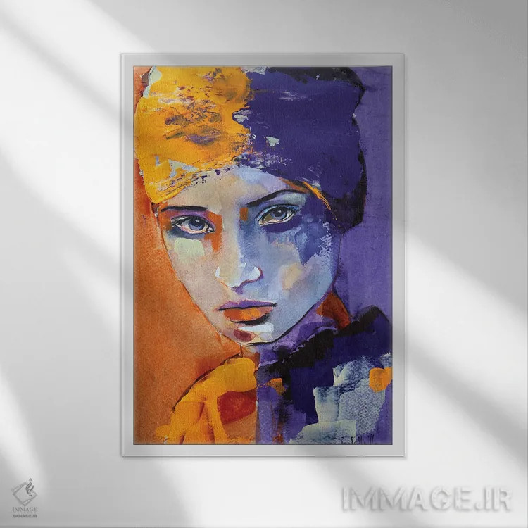 تابلو دکوراتیو سر و قلب من ۲ اثر دوناتلا مارائونی - نمای قابدار سفید