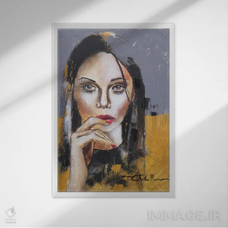 تابلو دکوراتیو کورالین اثر دوناتلا مارائونی - نمای قابدار سفید