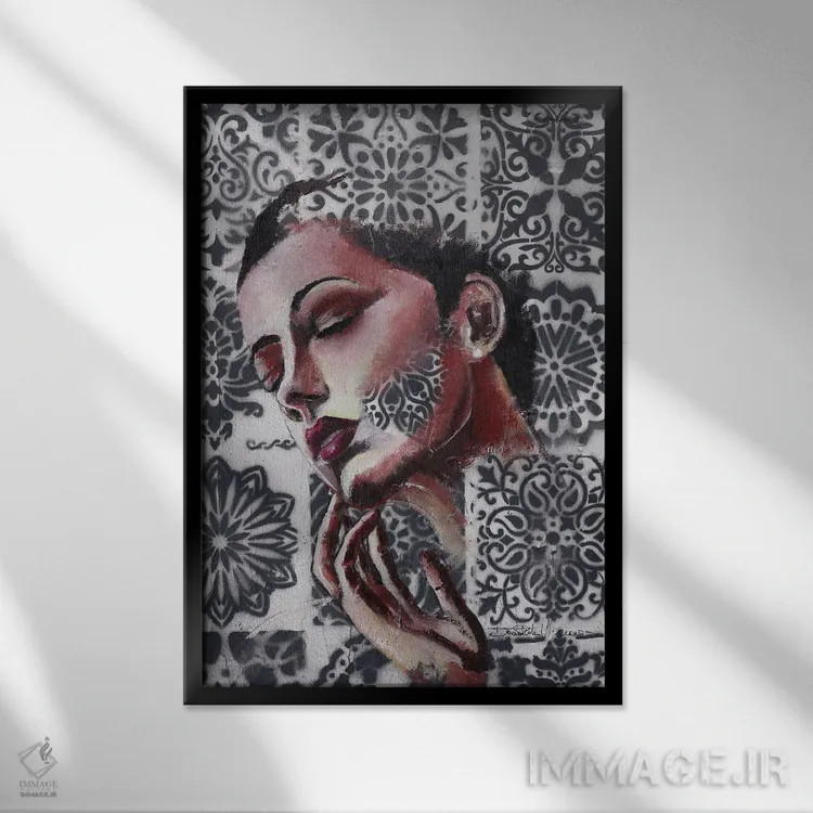 تابلو دکوراتیو احساسات اثر دوناتلا مارائونی - نمای قابدار مشکی