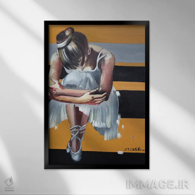 تابلو دکوراتیو زمان متوقف می شود اثر دوناتلا مارائونی - نمای قابدار مشکی