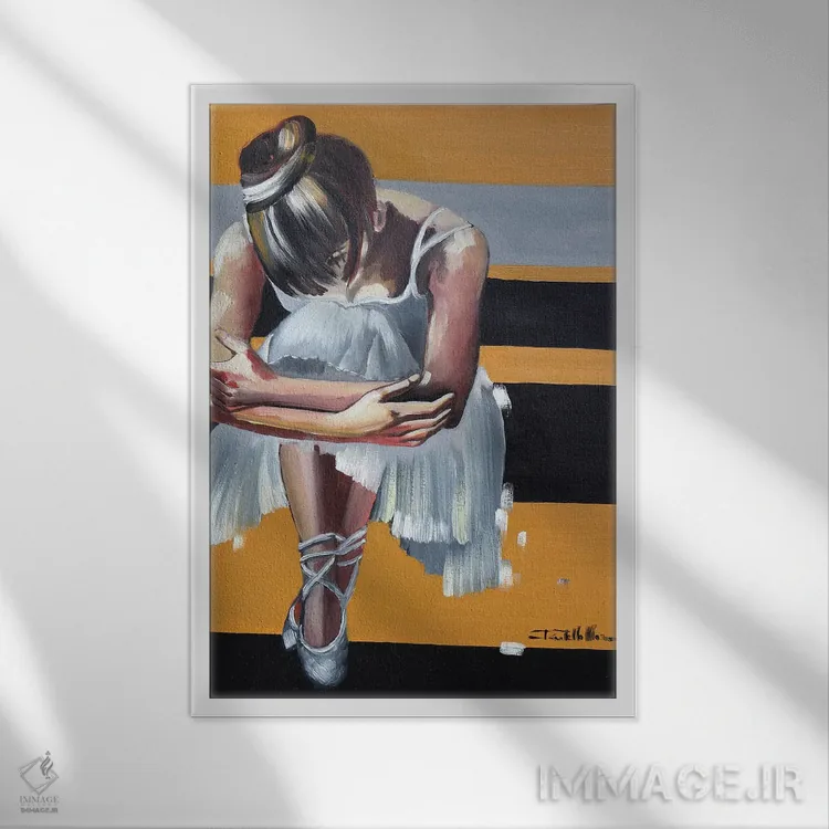 تابلو دکوراتیو زمان متوقف می شود اثر دوناتلا مارائونی - نمای قابدار سفید