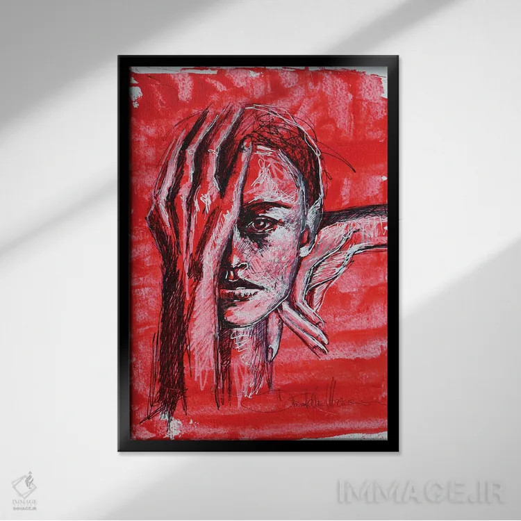 تابلو دکوراتیو من یک عجیب غریبم اثر دوناتلا مارائونی - نمای قابدار مشکی