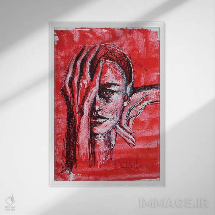 تابلو دکوراتیو من یک عجیب غریبم اثر دوناتلا مارائونی - نمای قابدار سفید