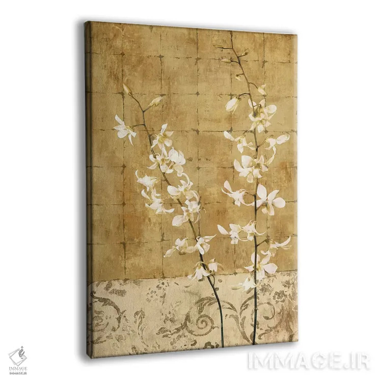 تابلو دکوراتیو شکوفه های طلایی I اثر کریس دونوان - نمای پرسپکتیو محصول