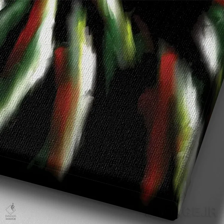 تابلو دکوراتیو باب مارلی اثر هنر اندرو - نمای نزدیک بافت بوم