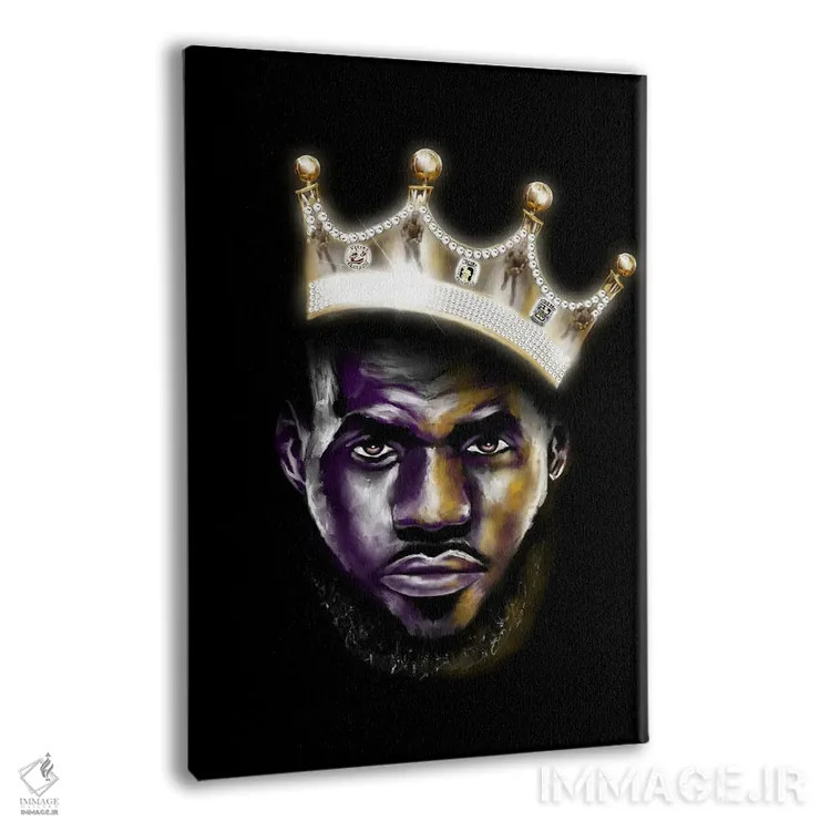 تابلو دکوراتیو لبورن جیمز اثر هنر اندرو - نمای پرسپکتیو محصول