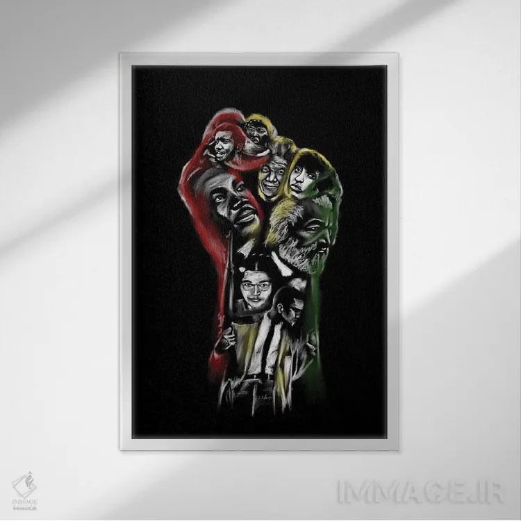 تابلو دکوراتیو دانش قدرت است اثر هنر اندرو - نمای قابدار سفید