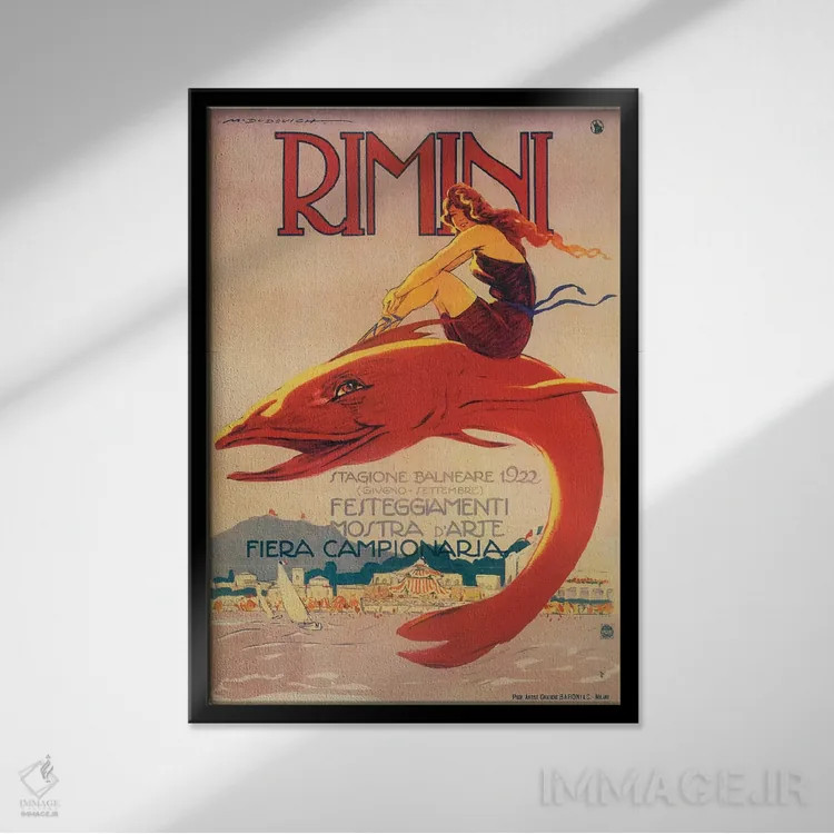 تابلو دکوراتیو ریمینی اثر مارچلو دودوویچ - نمای قابدار مشکی