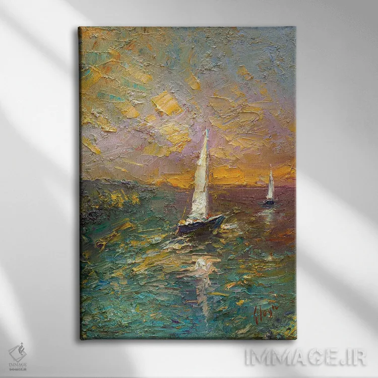 تابلو دکوراتیو رودخانه بارانی III اثر دمیتری اولین - نمای روبهرو روی دیوار