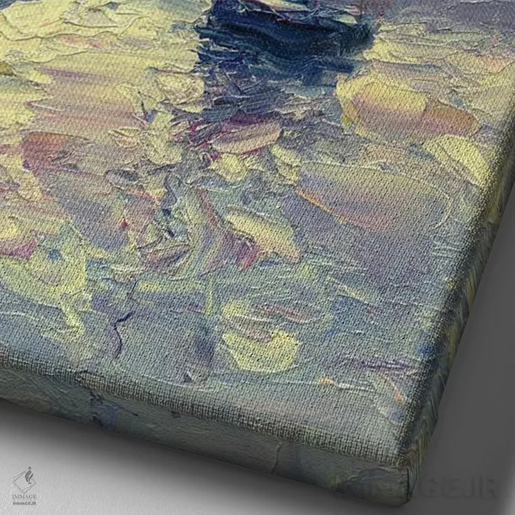 تابلو دکوراتیو غروب XVII اثر دمیتری اولین - نمای نزدیک بافت بوم