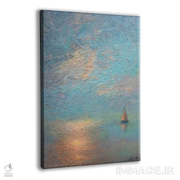 تابلو دکوراتیو رودخانه مه آلود اثر دمیتری اولین - نمای پرسپکتیو محصول