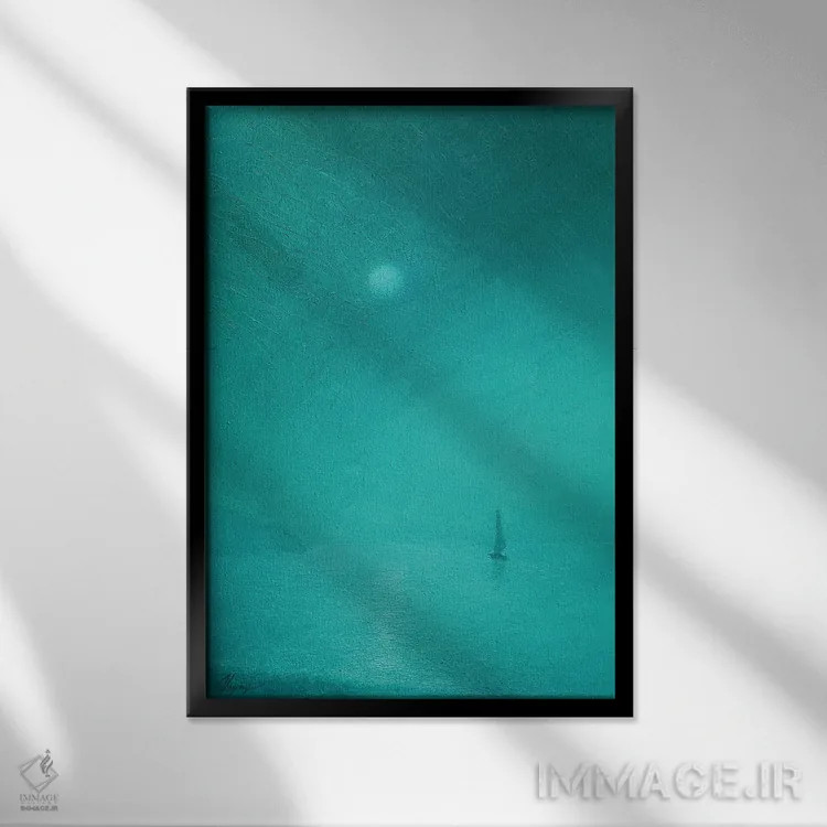 تابلو دکوراتیو ماه کامل اثر دمیتری اولین - نمای قابدار مشکی