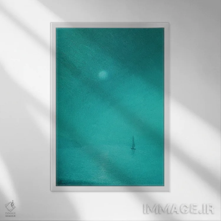 تابلو دکوراتیو ماه کامل اثر دمیتری اولین - نمای قابدار سفید