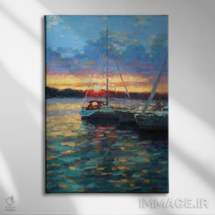 تابلو دکوراتیو غروب XV اثر دمیتری اولین - نمای روبهرو روی دیوار