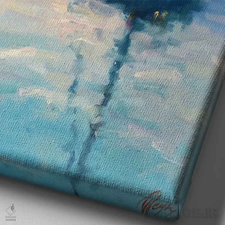 تابلو دکوراتیو غروب XXII اثر دمیتری اولین - نمای نزدیک بافت بوم