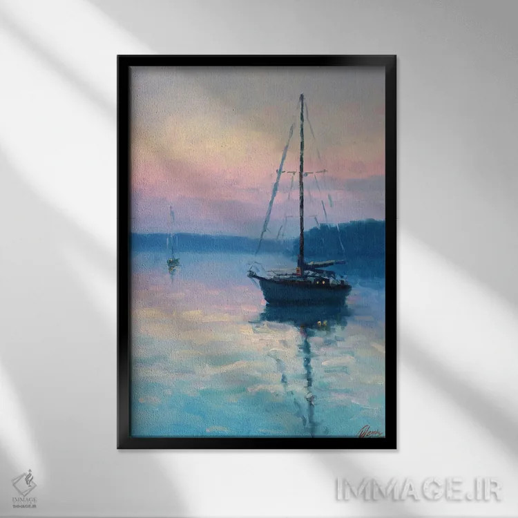 تابلو دکوراتیو غروب XXII اثر دمیتری اولین - نمای قابدار مشکی