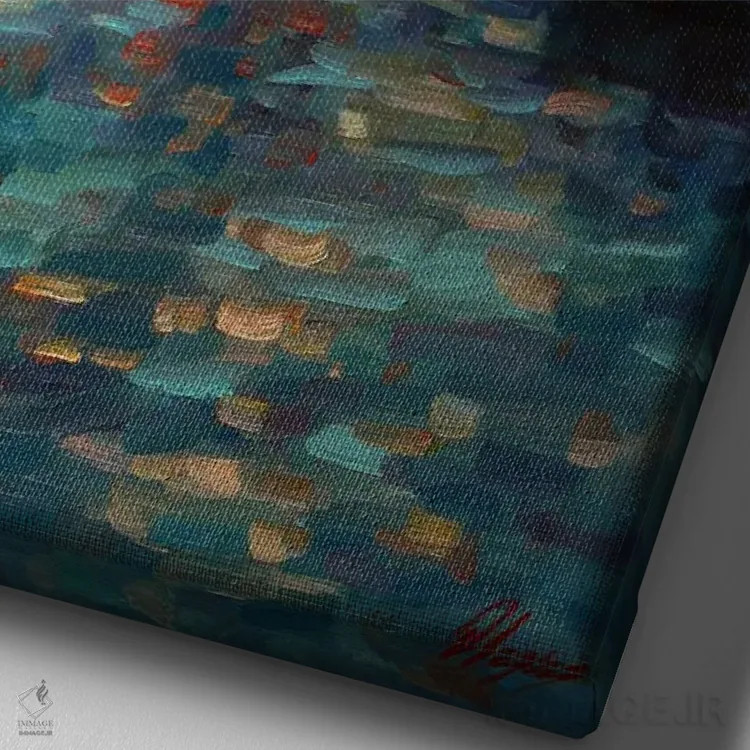 تابلو دکوراتیو غروب XV اثر دمیتری اولین - نمای نزدیک بافت بوم