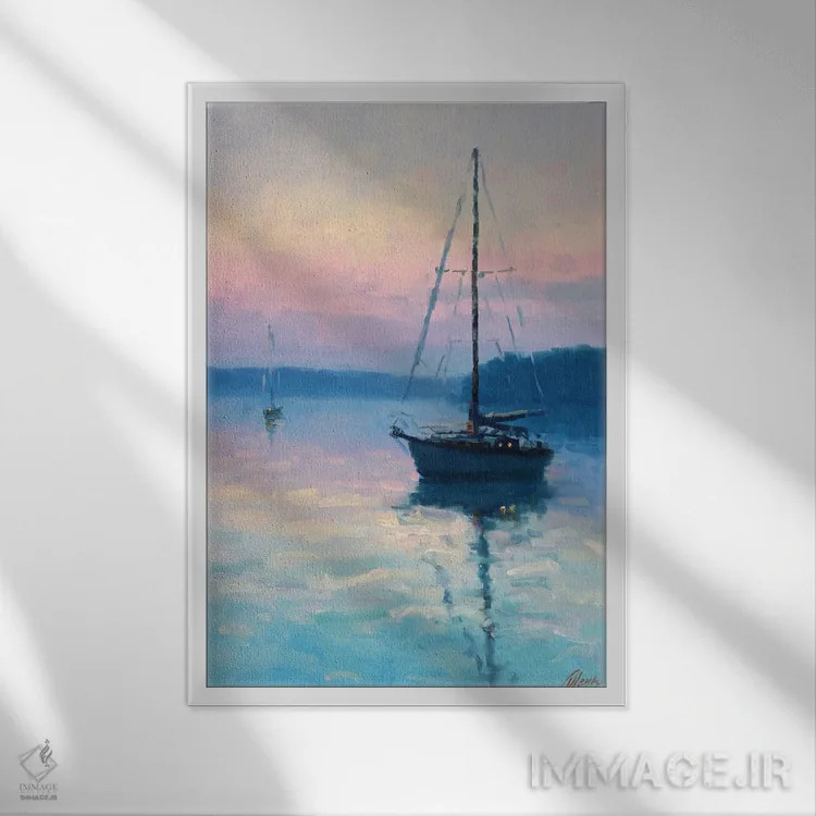 تابلو دکوراتیو غروب XXII اثر دمیتری اولین - نمای قابدار سفید