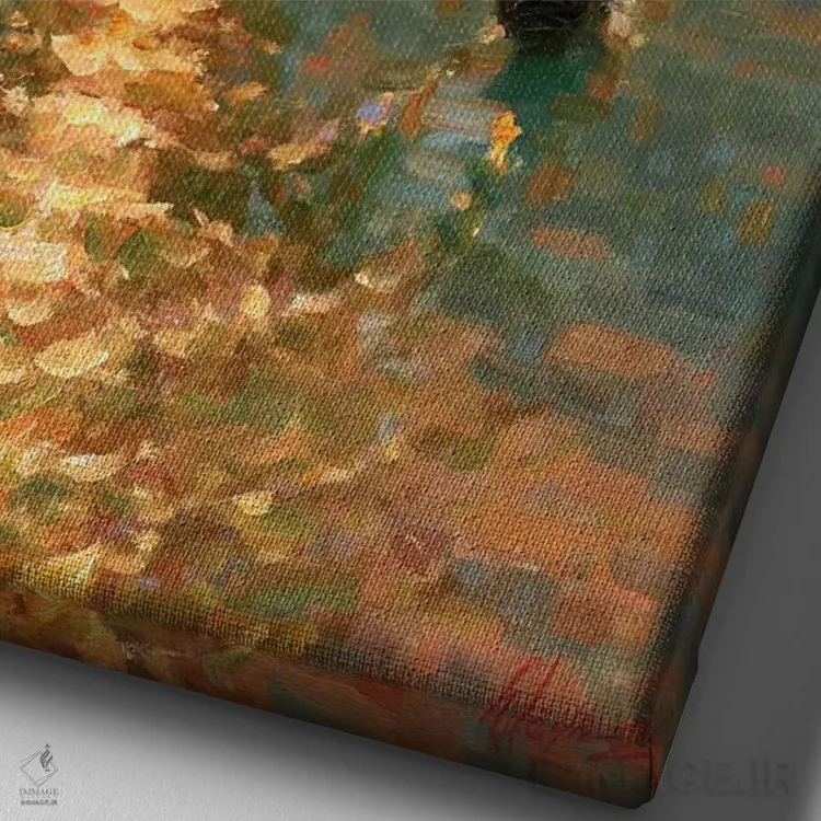تابلو دکوراتیو غروب XVI اثر دمیتری اولین - نمای نزدیک بافت بوم