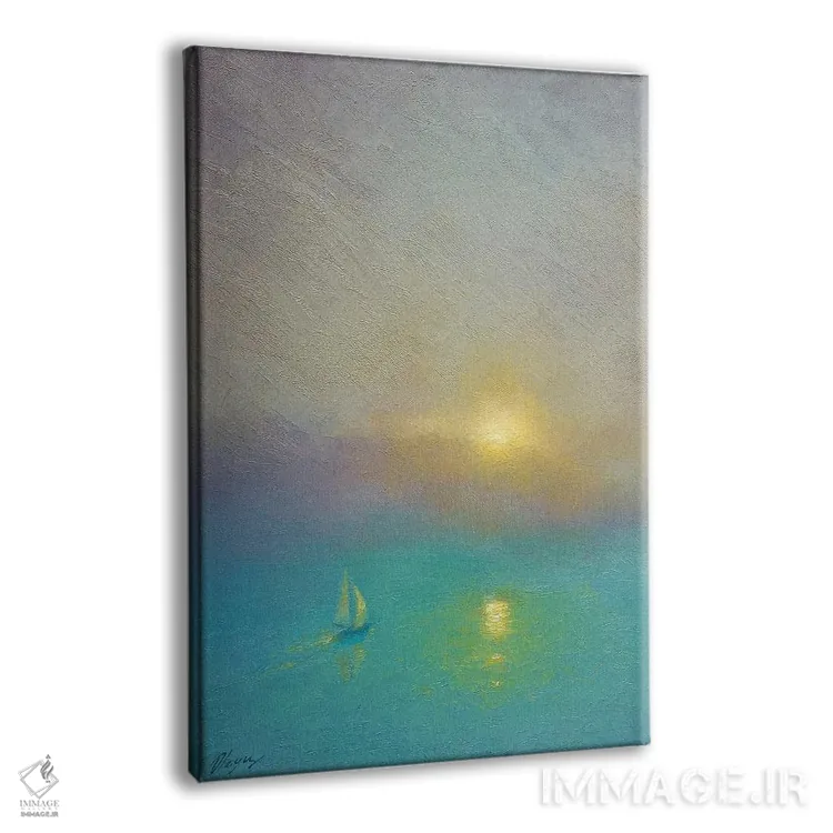 تابلو دکوراتیو جزیره شبح طلایی اثر دمیتری اولین - نمای پرسپکتیو محصول