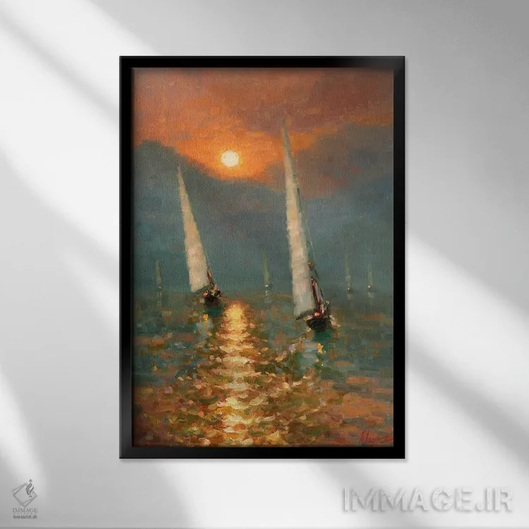 تابلو دکوراتیو غروب XVI اثر دمیتری اولین - نمای قابدار مشکی