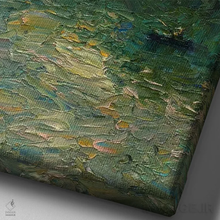 تابلو دکوراتیو غروب XXV اثر دمیتری اولین - نمای نزدیک بافت بوم