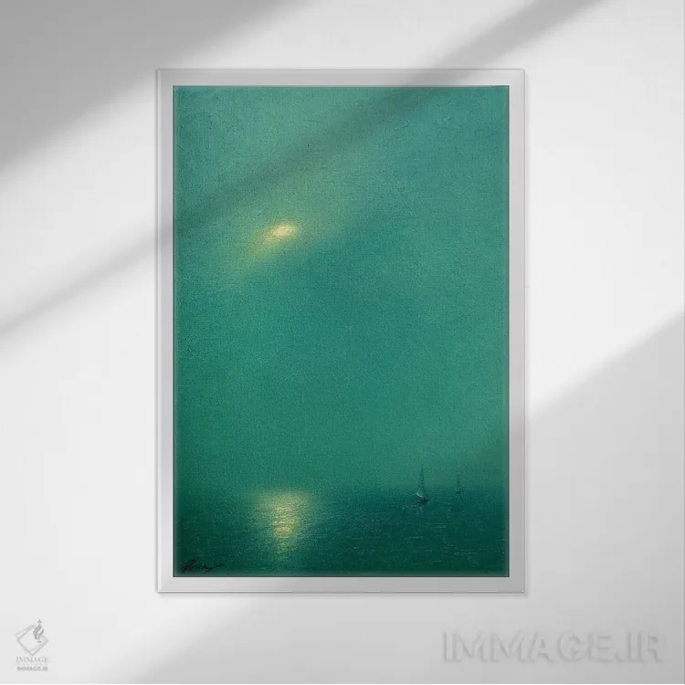 تابلو دکوراتیو مهتاب اثر دمیتری اولین - نمای قابدار سفید