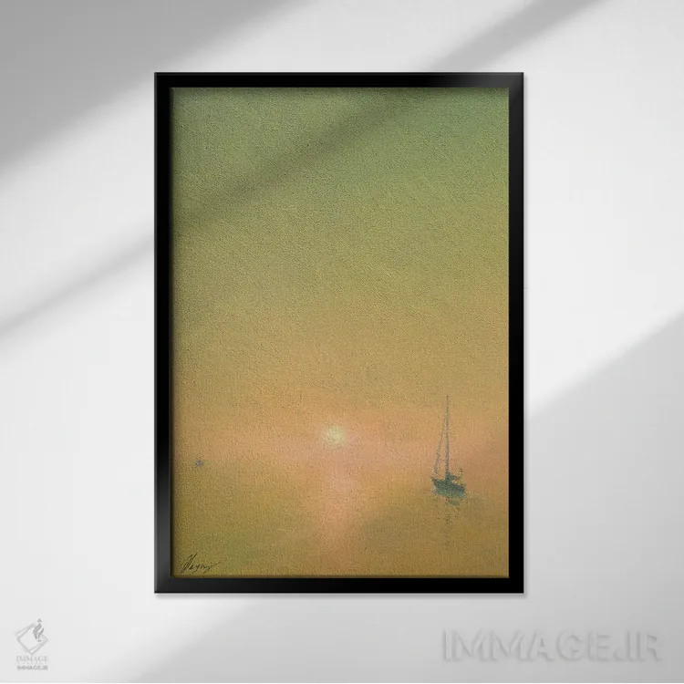 تابلو دکوراتیو صبح اثر دمیتری اولین - نمای قابدار مشکی