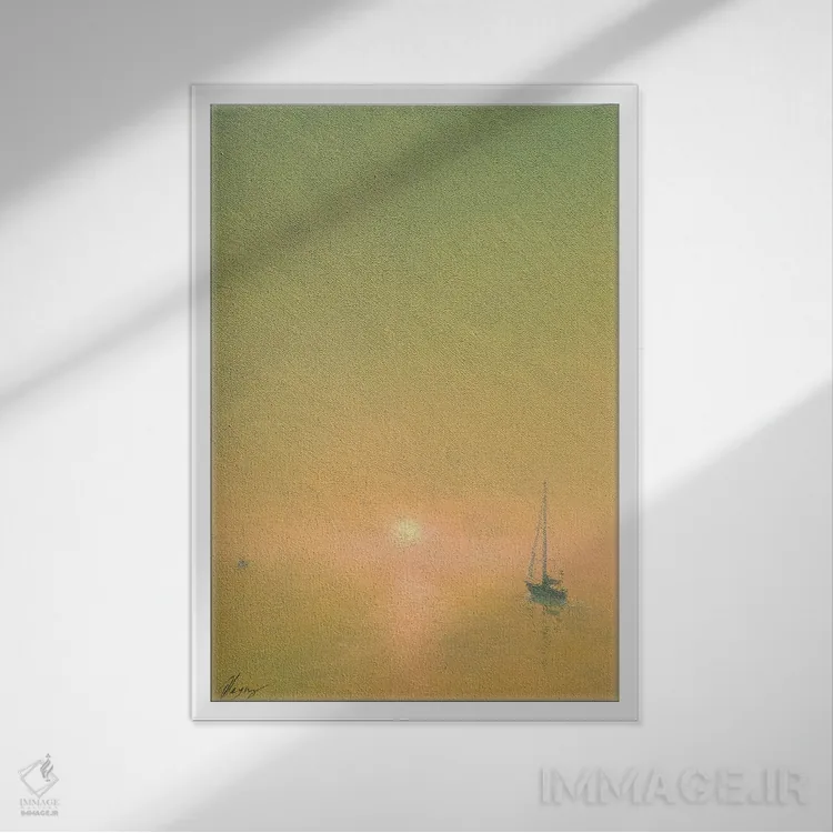 تابلو دکوراتیو صبح اثر دمیتری اولین - نمای قابدار سفید