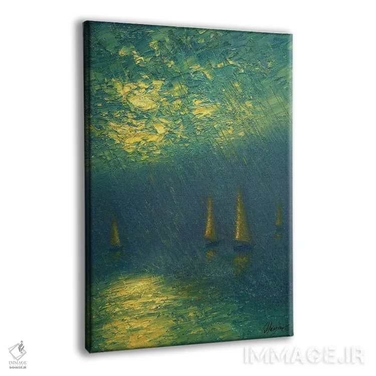 تابلو دکوراتیو رودخانه بارانی اثر دمیتری اولین - نمای پرسپکتیو محصول