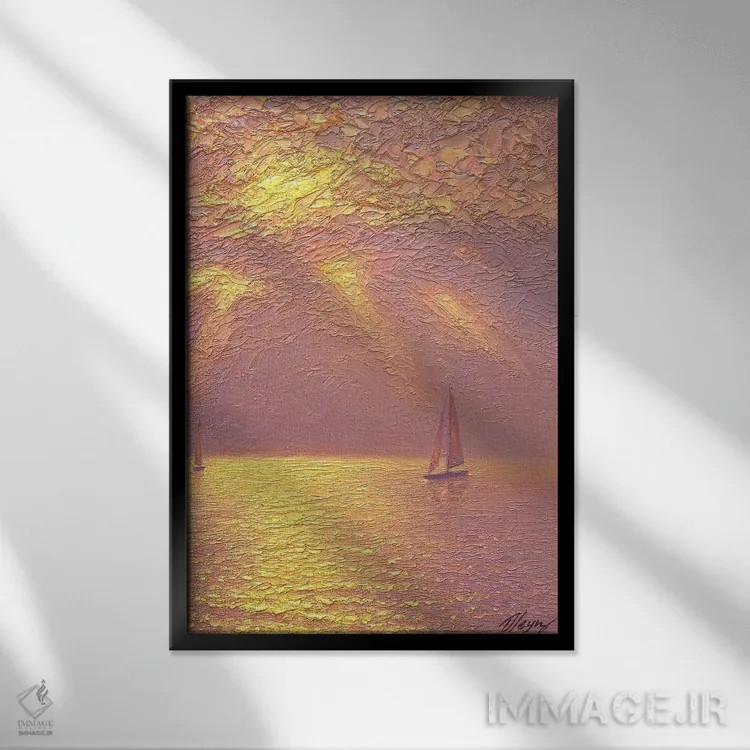 تابلو دکوراتیو دریا LXVIII اثر دمیتری اولین - نمای قابدار مشکی